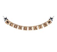 Hemobllo Bannière de Remise de Diplôme en Papier Kraft 3 Mètres Décorations de Doctorat Noir, Facile à Assembler pour Fête de Remise de Diplôme