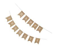 Hemobllo Bannière Jours Garçon Fille Vintage Lin avec Lettres Décoration Réutilisable pour Fête Anniversaire Garçon Fille Accroche Facile pour Jours et Anniversaires