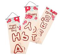 Hemobllo Bannières De Couplet Pour Des Mères Panneau De Porche « Joyeuse Fête Des Mères » Bannière En Tissu Pour Fête Des Mères Bannière Décorative Suspendue Pour Des