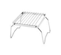 Hemobllo Barbecue Portable Acier Inoxydable Pliable Mini Grill Compact et Robuste pour Camping Pique et Cadre Renforcé Déformation Facile à Monter et Transporter