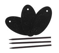 Hemobllo Barrettes à Cheveux En Cuir Avec Bâton 3 Pièces Noir Taille Moyenne Fixation Queue De Cheval Femmes Accessoires Coiffure Quotidienne
