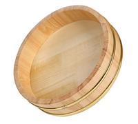 Hemobllo Bassine à Sushi Japonaise en Bois Khaki, Grand Format pour Service | Préparation du Riz, Usage Maison ou Restaurant, Plateau Raffiné, pour Sushi Cuisine Japonaise