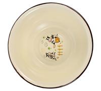 Hemobllo Bassine Émaillée Épaisse 18 Cm Multifonctionnelle en Émail, Bol à Mélanger Rétro Cuisine et Lavage, Bassine Vintage Antiadhésive Fond Antidérapant, Usage Domestique Polyvalent