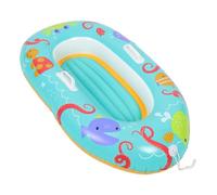 Hemobllo Bateau Gonflable en PVC pour Garçon Et Filles avec Rambarde, Kayak Pneumatique Marin, Jouet d'eau Tout-Petit, Léger Et Portable pour Piscine Et Plage