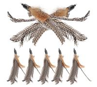 Hemobllo Bâtonnets de Remplacement pour Chat en Plumage Artificielles 8 Pièces pour Jouet Interactif, Favorisent l'exercice et Améliorent L'humeur du Chat