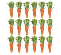 Hemobllo Bâtons à Mâcher Carottes pour Petits Animaux Jouets Dentition Naturels Solide 18 Pièces pour Lapins Hamsters Gerbilles Stimulation Mastication Santé