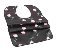 Hemobllo Bavoirs Pour Adultes Imperméables Double Couche, Grand Bavoir Imprimé Floral, Polyester Souple, Protection Vêtements, Usage Maison Et Repas, Pratique Pour Personnes Âgées