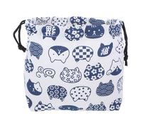 Hemobllo Bento Épais Coton et Lin avec Cordon de Serrage Lunch Réutilisable et Portable Style Kawaii pour Bureau Pique et Voyage