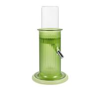 Hemobllo Biberon pour Petits Animaux Vert en Polypropylène et Verre, Distributeur d'eau Vertical Étanche Batterie Bouton, pour Hamsters et Chinchillas