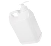 Hemobllo Bidon Lessive Vide en Plastique Blanc 3l avec Pompe à Pression, Distributeur Polyvalent pour Savons et Détergents, pour Usage Hôtelier et Domestique