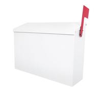Hemobllo Blanc Boîte aux Lettres Murale Décorative en Métal pour