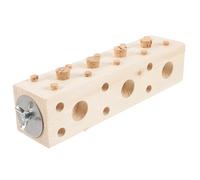 Hemobllo Bloc De Bois Naturel pour Oiseaux Jouet à Mâcher Interactif en Pin Massif Longueur Longue pour Cage à Oiseaux, Exercice Et Distraction des Perroquets