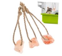 Hemobllo Blocs De Sel pour Animaux De Compagnie avec Microéléments Jouets à Mâcher en Sel Naturel Taille Moyenne Suspendu avec Corde pour Lapins, Hérissons, Écureuils, Cobayes Et Petits Rongeurs