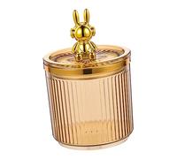 Hemobllo Bocal de Rangement Transparent Couvercle Organisateur de Salle de Bain Décoration Figurine pour Accessoires Petits Objets