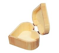 Hemobllo Boîte à Bijoux En Bois Cœur Non Peint Pratique Boîte De Rangement Artisanale Pour Décoration Maison Chambre Coffret De Stockage Bois Naturel