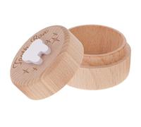 Hemobllo Boîte à Dents Souvenir Garçon Fille Bois pour Ranger Première Dent de Lait Perdue Garçon Fille