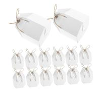 Hemobllo Boîte à Dragées De Fête En Papier Kraft Blanc 50 Pièces Boîte à Bonbons Pour Mariage Présent Décoration D'anniversaire Contenant De Friandises