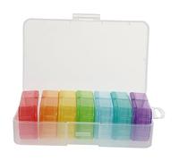 Hemobllo Boîte à Médicaments Portable à Compartiments Pour Rangement De Comprimés Hebdomadaire Étui De Stockage Avec Fermeture Hermétique