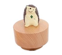 Hemobllo Boîte à Musique en Animaux Cartoon Rond Garçon et Décoration Chambre Son Doux 15 CM Présents Saint-Valentin