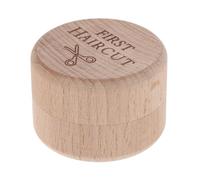 Hemobllo Boîte à Souvenirs Bébé en Bois Naturel 5x5x3,5 Cm Coffret Commémoratif pour Première Coupe de Cheveux, Boîte à Cheveux et Dents de Lait, Présent Naissance et Décoration Chambre