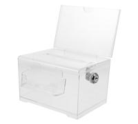 Hemobllo Boîte à Suggestions Transparente avec Serrure Urne de Vote Acrylique Sécurisée Boîte à Dons Réutilisable pour Collecte pour Bulletins et Commentaires Urne Moderne pour Familles et
