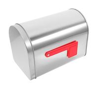 Hemobllo Boîte Aux Lettres En Fer-blanc Vintage 1 Pc Argenté 156x93x111 Mm Rangement Polyvalent Décoration Maison Bureau Présent Noël Saint-valentin