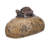 Hemobllo Boîte Cache clé extérieur Accessoire Jardin décoratif Statue Jardin Tortue Roche clé Fausse Pierre pour clé Porte-clés Rock réaliste Cache clé pour Jardin Résine synthétique