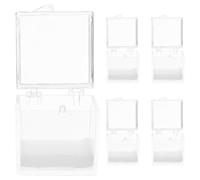 Hemobllo Boîte de Présentation Transparente pour Collection de Roches Petite Taille Coussin Blanc Coffret 5 Pièces pour Spécimens Minéraux Pierres Cristaux et Figurines de Collection