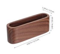 Hemobllo Boîte de Rangement Bois de Hêtre pour Cartes de Visite Organisateur de Bureau Compact avec Tampons Antidérapants Présentoir Élégant pour Notes et Cartes Professionnelles