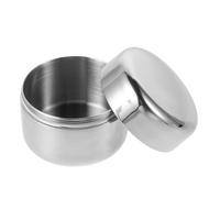 Hemobllo Boîte de Rangement Métallique Hermétique pour Médicaments Pilulier Rond Compact Acier Inoxydable Mini Boîte à Pilules Portable