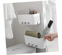 Hemobllo Boîte de Rangement Murale avec Tiroir Coulissant Étagère Suspendue Blanche pour Salle de Bain et Cuisine Support Pratique et pour Organisation Compacte