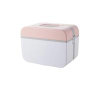 Hemobllo Boîte De Rangement Portable Pour Remède Multifonctionnelle, Mallette Plastique Double Couche, Taille Moyenne Rose, Étui D'urgence Pour Maison Bureau Voyage