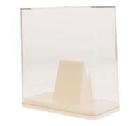 Hemobllo Boîte de Rangement pour Médailles de Marathon en Plastique Crème, Présentoir à Trophées avec Mini Chevalet, Coffret Protecteur Transparent pour Collectionneurs et Sportifs