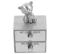 Hemobllo Boîte Métal pour Premières Dents et Cheveux de Double Légère et Pratique Boîte Souvenir Personnalisée pour Dents de Lait et Cheveux Fœtaux Cadeau Commémoratif Enfance