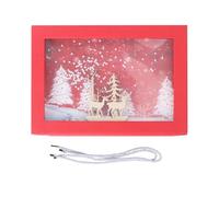 Hemobllo Boîte Présent de Noël Rectangulaire Moyenne Rouge Boîte de Rangement pour Présents Coffret Papier Décoratif Festif Emballage pour Fêtes Anniversaire et Saint-Valentin