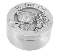 Hemobllo Boîte Souvenir Garçon Fille Métal pour Cheveux Fœtaux Coffret Naissance Rond Acier Inoxydable Boîte Rangement pour Premiers Souvenirs Garçon Fille Cadeau Naissance Pratique et