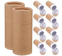 Hemobllo Boîtes Cylindriques en Papier Kraft pour Stockage de Thé et Huiles Essentielles Lot de 10 Format Moyen Solide et Pratique pour Transport