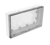Hemobllo Boîtier Adhésif Étanche pour Prise Électrique Double Protection Éclaboussures avec Design Flexible et Multiple Passages Câble Couverture Murale Fine pour Salle de Bain et Cuisine