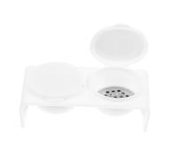 Hemobllo Bol à Ongles Double Godet Avec Couvercle, 2 Compartiments, Pour Trempage Monomère Et Nettoyage Pinceaux, Usage Professionnel Manucure, Plastique Solide Transparent