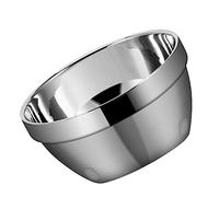Hemobllo Bol Acier Inoxydable à Double Couche Pratique pour Soupe Salades et Fruits Bol Antiscaldant et
