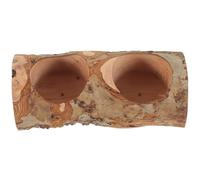 Hemobllo Bol Bois pour Nourriture Hamster avec Double Compartiment Lave-Vaisselle Léger et Antidébordement Accessoires pour Petits Rongeurs comme Hérisson et Cobaye