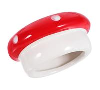 Hemobllo Bol Céramique pour Hamster à Motif Champignon Mangeoire Stable et Facile à Nettoyer pour Nourriture et Eau de Petits Animaux comme Cochons et Hérissons