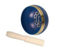 Hemobllo Bol Chantant Tibétain Cuivre Bleu pour Yoga avec Maillet Instrument de Antistress et Décoration Zen pour Maison