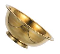 Hemobllo Bol Décoratif en Laiton Doré 12 CM pour Offrandes et Rituels Bol D’Eau Cérémoniel Multifonctionnel Accessoire de Contemplation et Décoration D’Autel Sacré en Métal Robuste