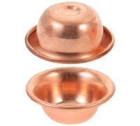 Hemobllo Bol D'offrande D'eau Résistant à L'usure 2 Pièces en Cuivre Décoration Vintage au Design Classique et Élégant pour Temple et Maison