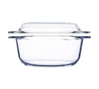 Hemobllo Bol Facile à Nettoyer 1l en Verre Trempé Résistant la Chaleur avec Couvercle pour Four -ondes et Four