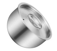 Hemobllo Bol Inox O-shape avec Couvercle Récipient Vapeur et Soupe Acier Inoxydable pour Cuisson Vapeur Œufs Riz et Mijotés Ustensile de Cuisine Polyvalent