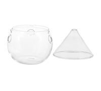 Hemobllo Bol Verre Transparent avec Base Réfrigérante pour Glace Sèche Bol Double Créatif Service Fruits Snacks et Desserts Famille et Restauration