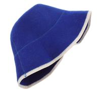 Hemobllo Bonnet de Sauna Russe Bleu en Feutre et Laine, Absorbant | Style Banya Traditionnel, pour Spa et Sources Chaudes, Réutilisable, Couvre Tête et Cheveux