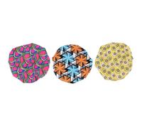 Hemobllo Bonnet en Satin Léger et Respirant pour Garçon et Filles, Lot de 3 Pièces Impression Wax, Forme Ronde Sommeil Protection des Cheveux